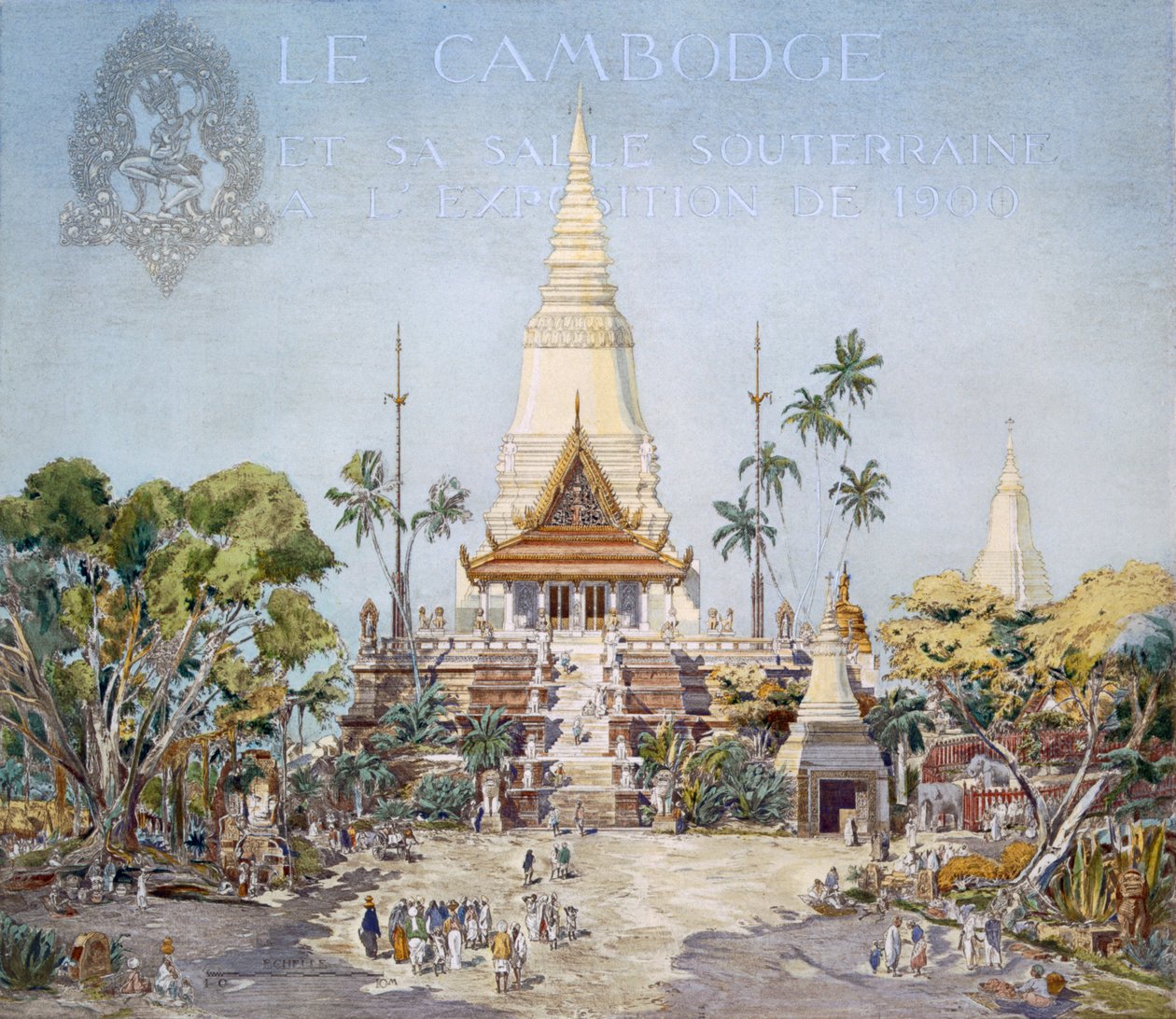 Den cambodjanske pavillon, Paris Expo, 1900, fra 