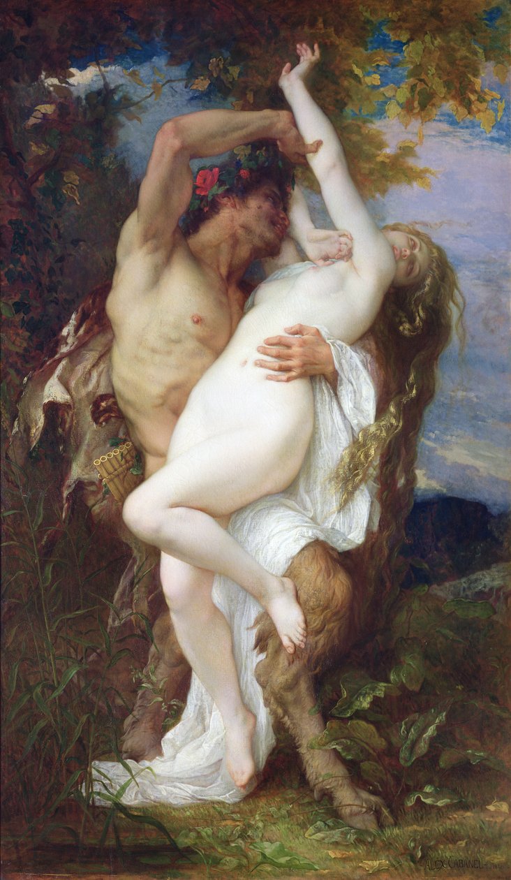 Nymfe bortført af en faun, 1860 af Alexandre Cabanel