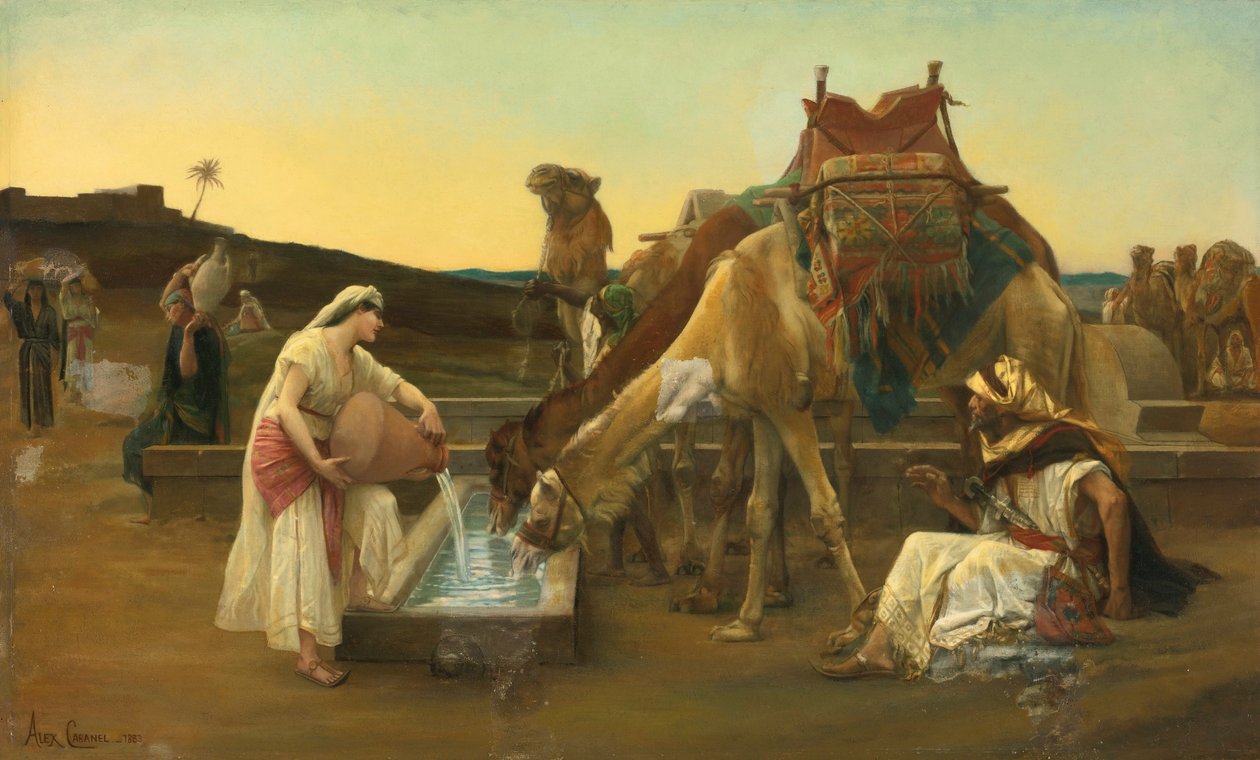 Rebecca et Eliezer af Alexandre Cabanel