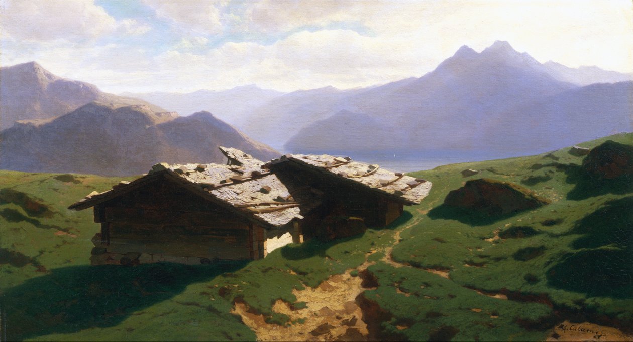 Chalets à Rigi Chalets på Rigi label af Alexandre Calame