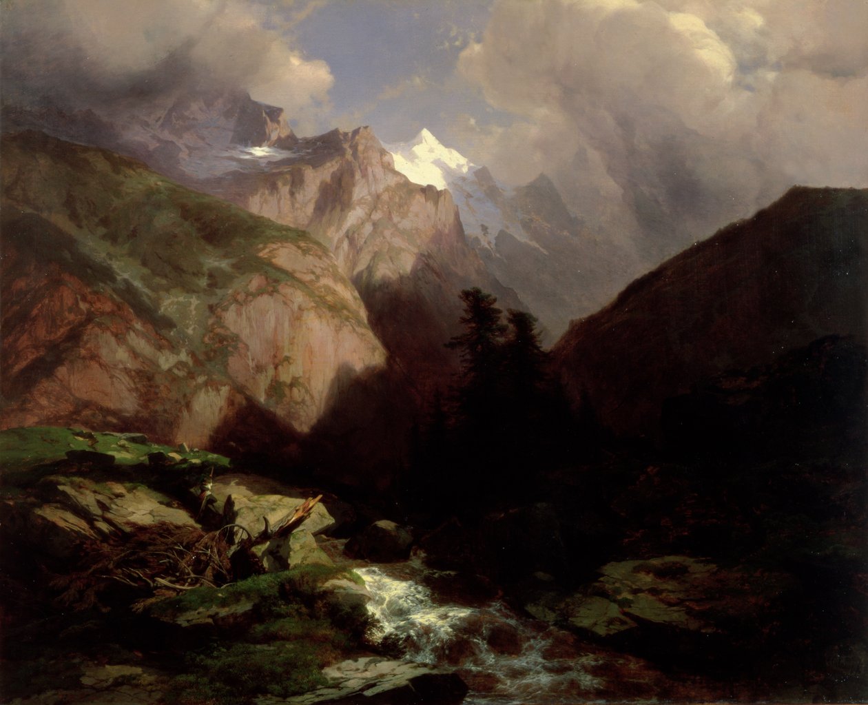 Jungfrau, Schweiz af Alexandre Calame