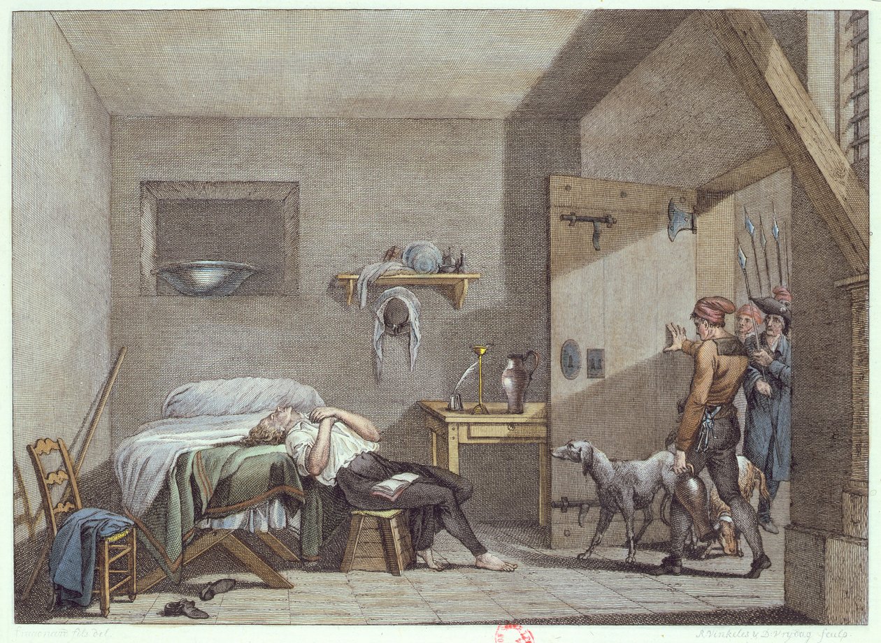 Condorcets død i fængslet den 28. marts 1794 af Alexandre Evariste Fragonard