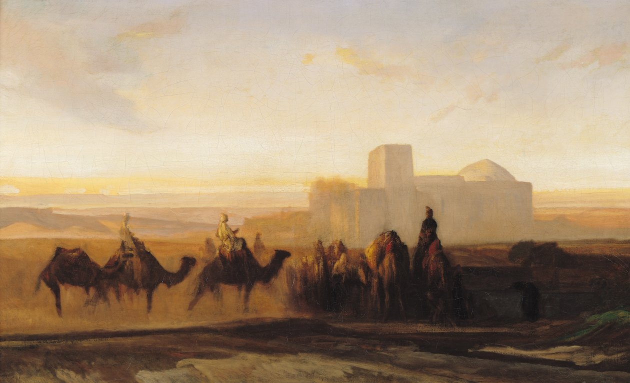 Karavanen af Alexandre Gabriel Decamps