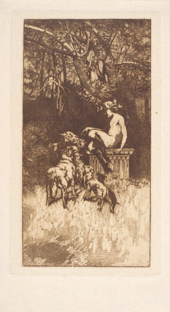 Allegorisk sammensætning af Alexandre de Riquer