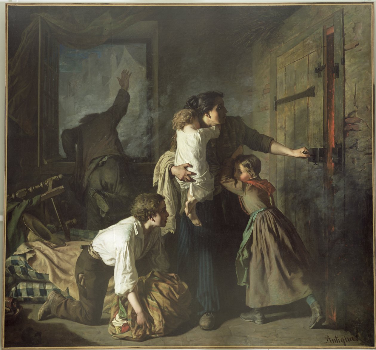 Branden, 1850 af Alexandre Antigna
