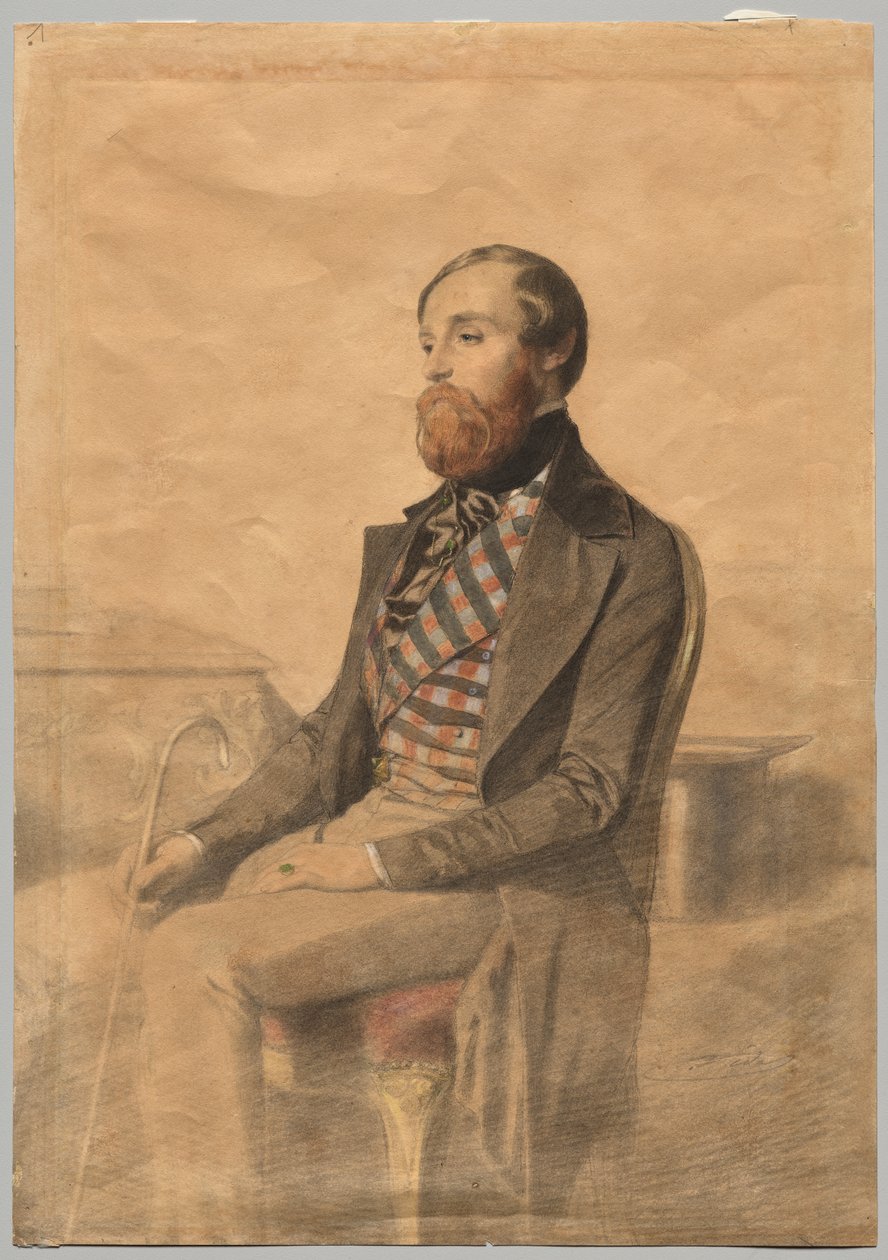 Portræt af Alfred de Musset (1810-1857) af Alexandre Bida