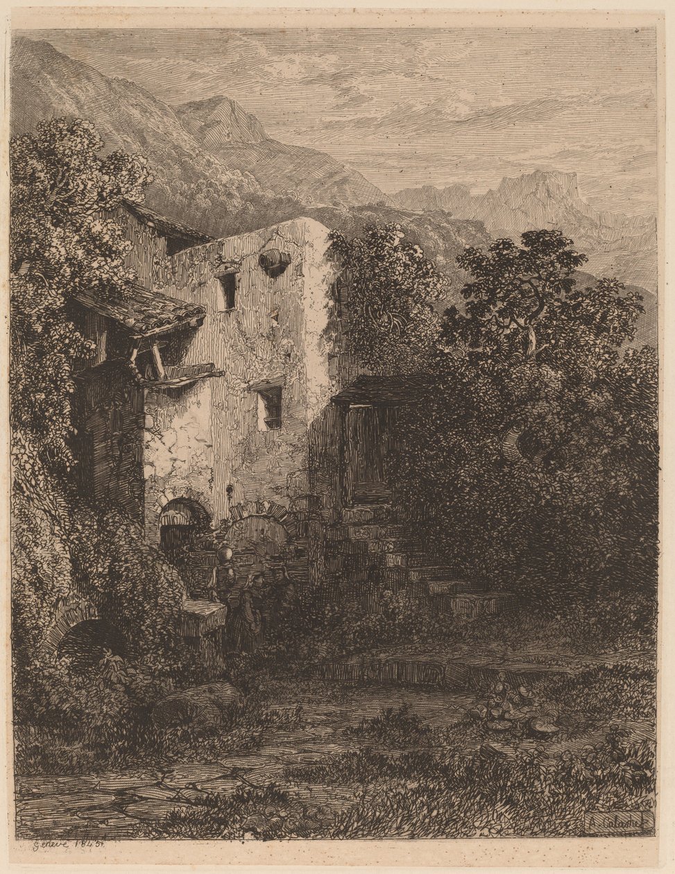 Forfaldent hus af Alexandre Calame
