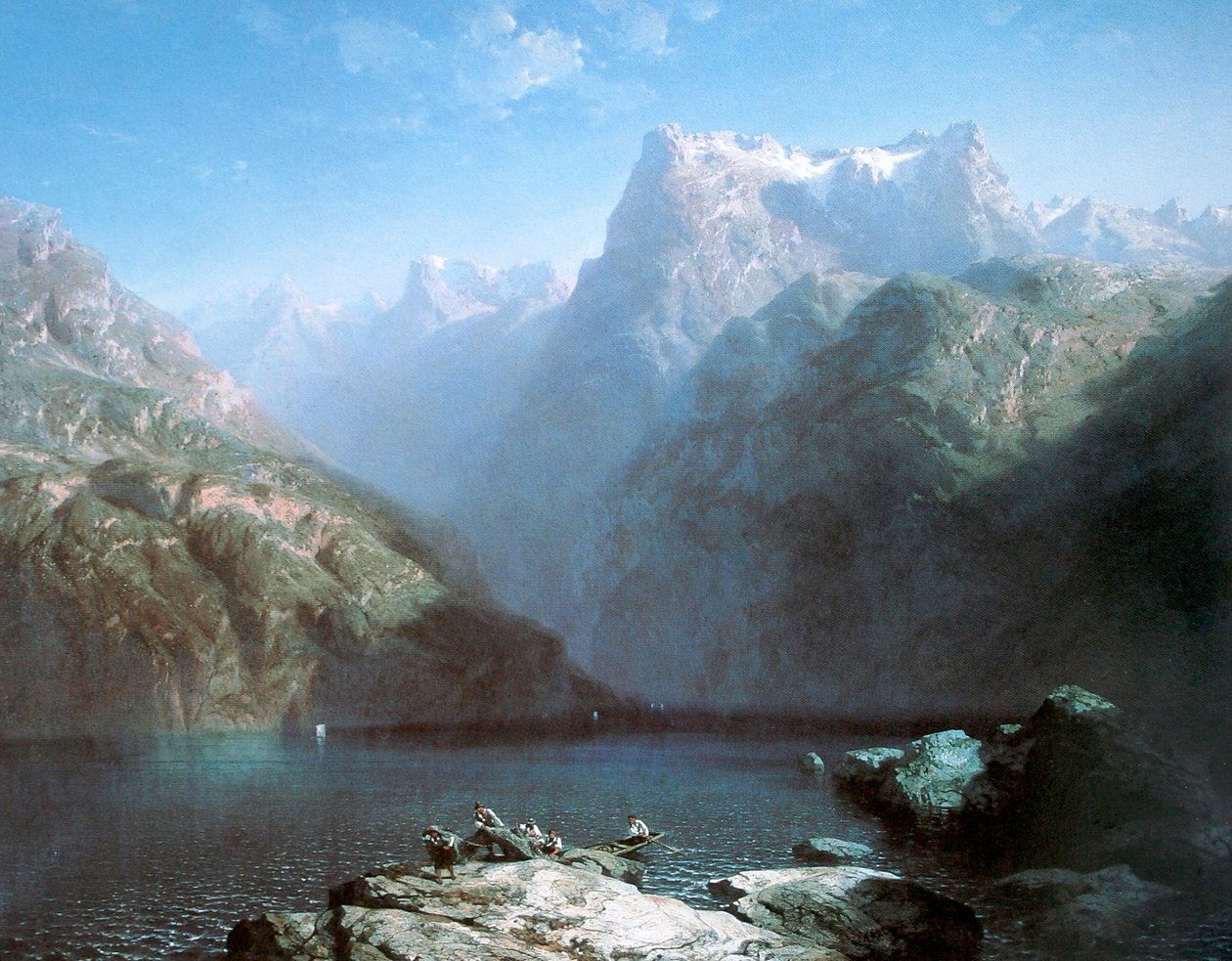 Tysk: Der Vierwaldstättersee (Symphonie en bleu) af Alexandre Calame
