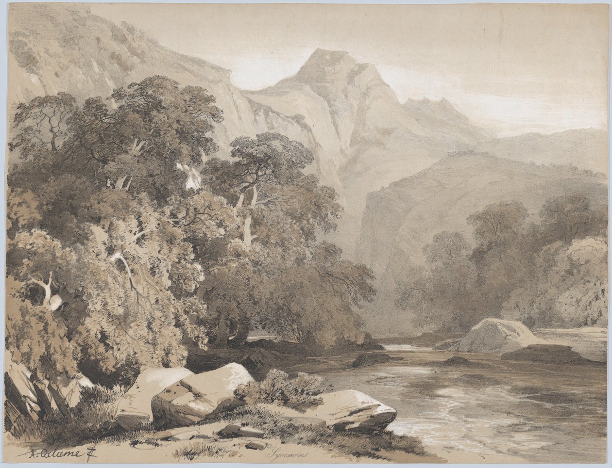 Landskab, 1800-tallet. af Alexandre Calame