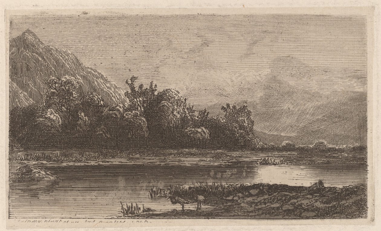 Bjergsø af Alexandre Calame