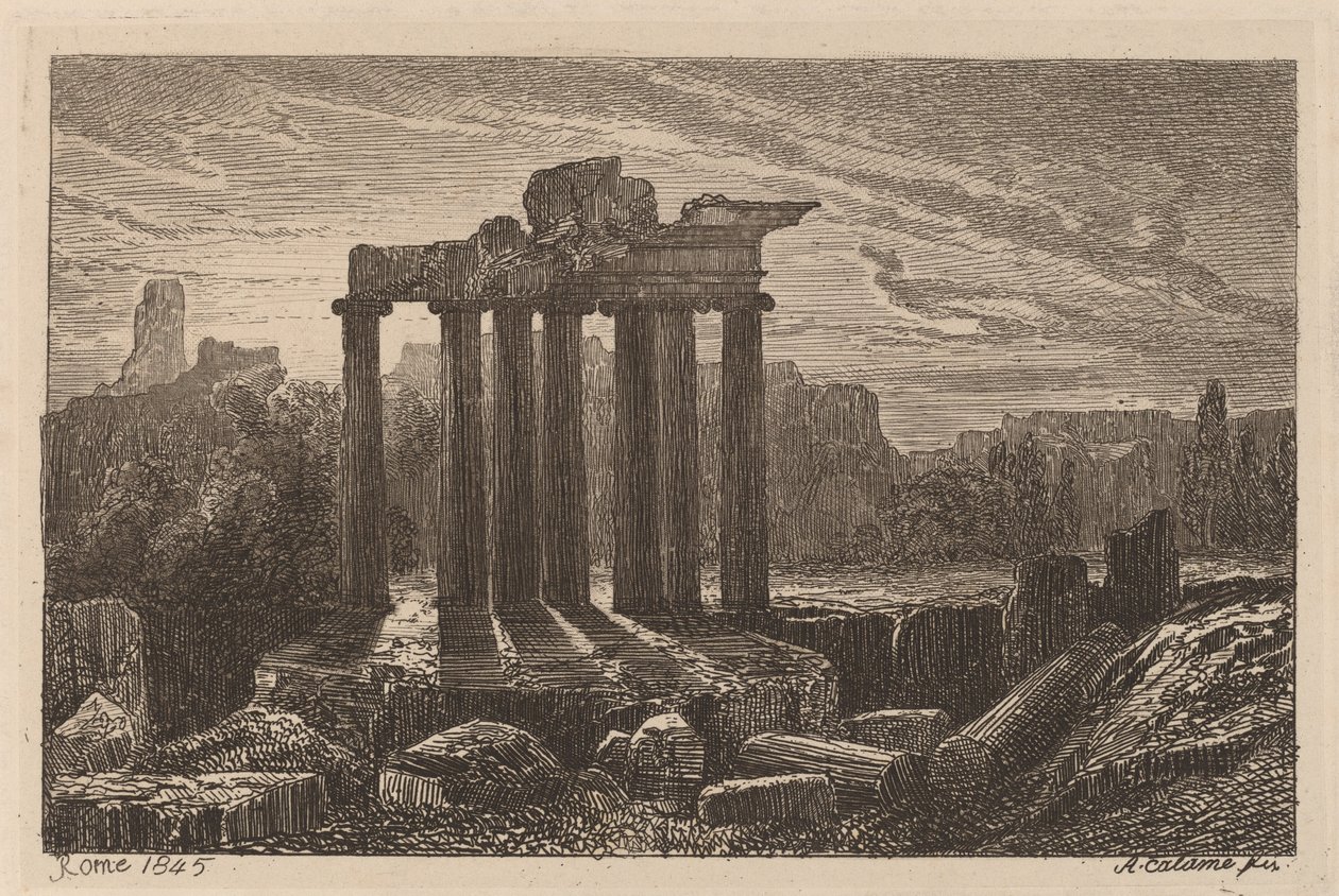 romerske ruiner af Alexandre Calame