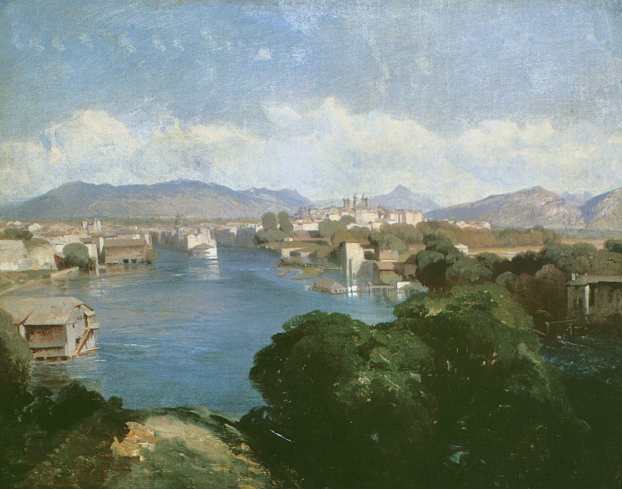 Saint-Jean-Sur, Genève (olie på lærred) af Alexandre Calame