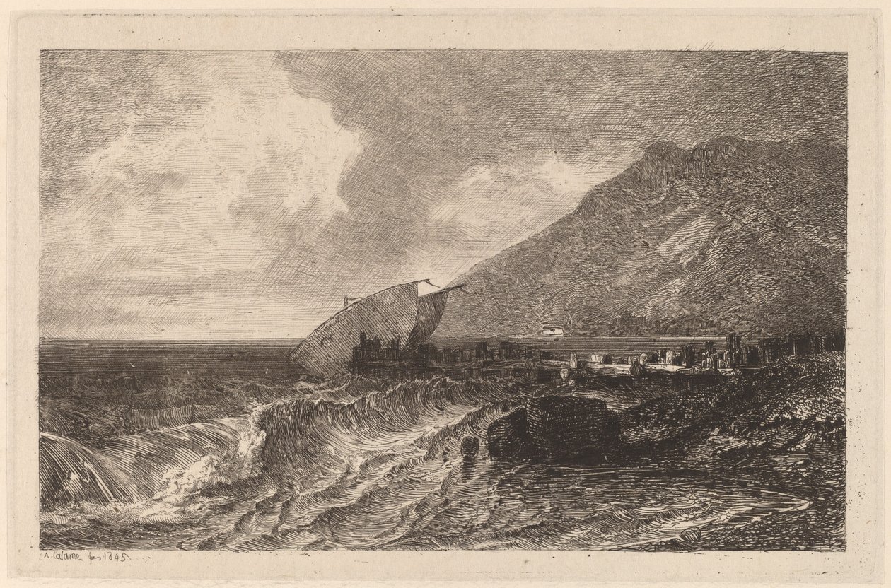 Forlis på en kyst af Alexandre Calame