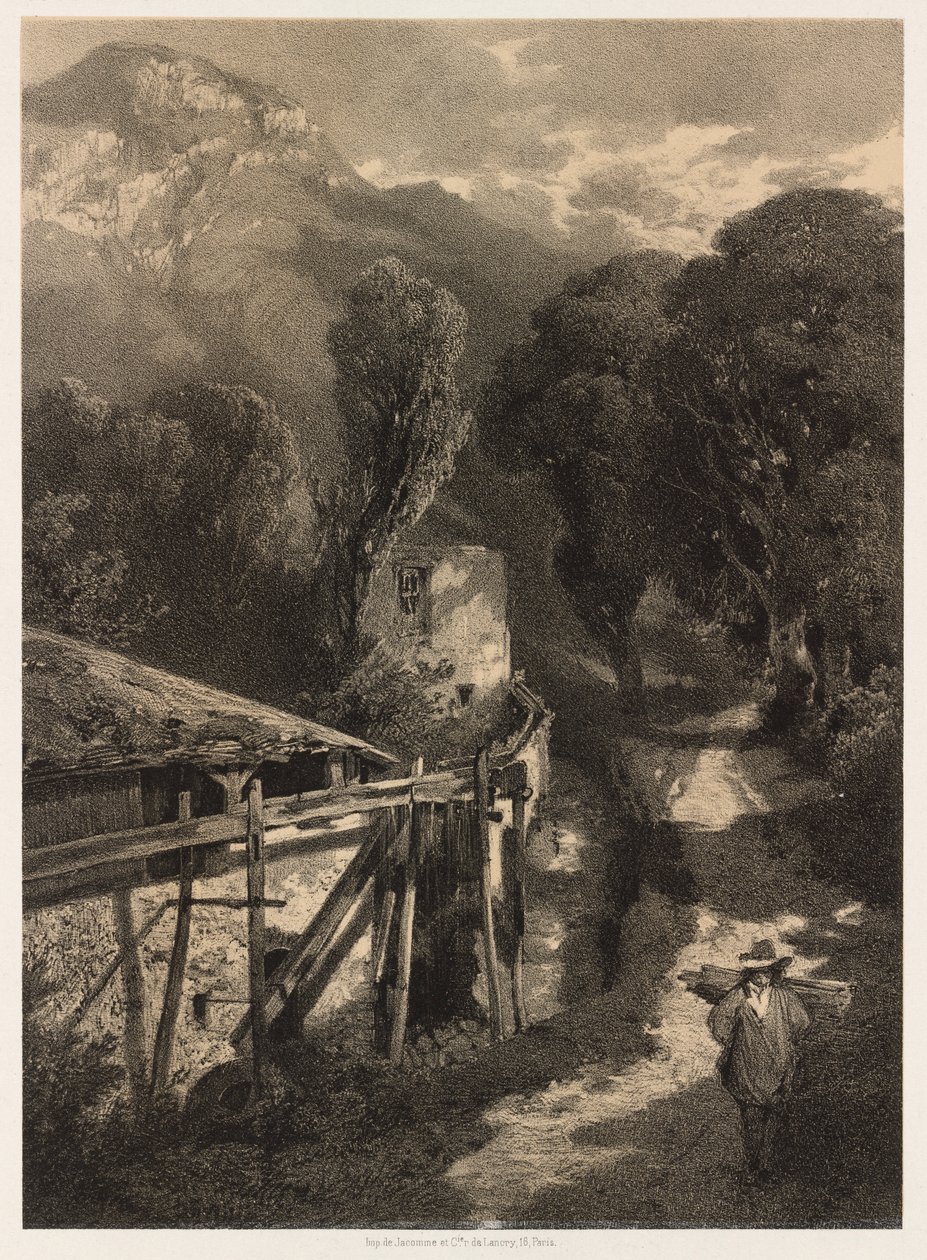 The Simplon Road, Meillerie, Frankrig af Alexandre Calame