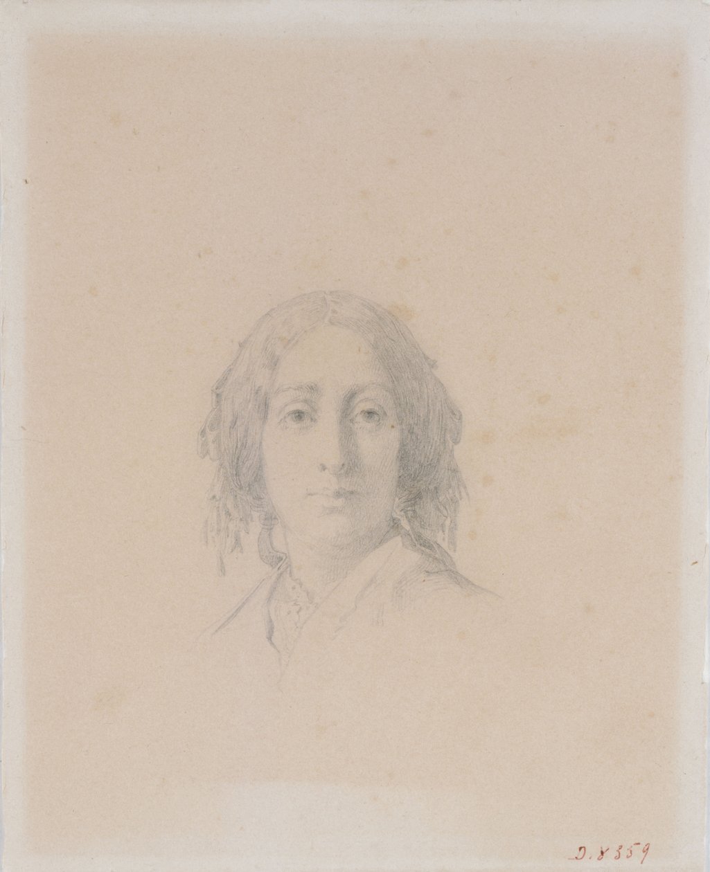 Portræt af George Sand. af Alexandre Damien Manceau