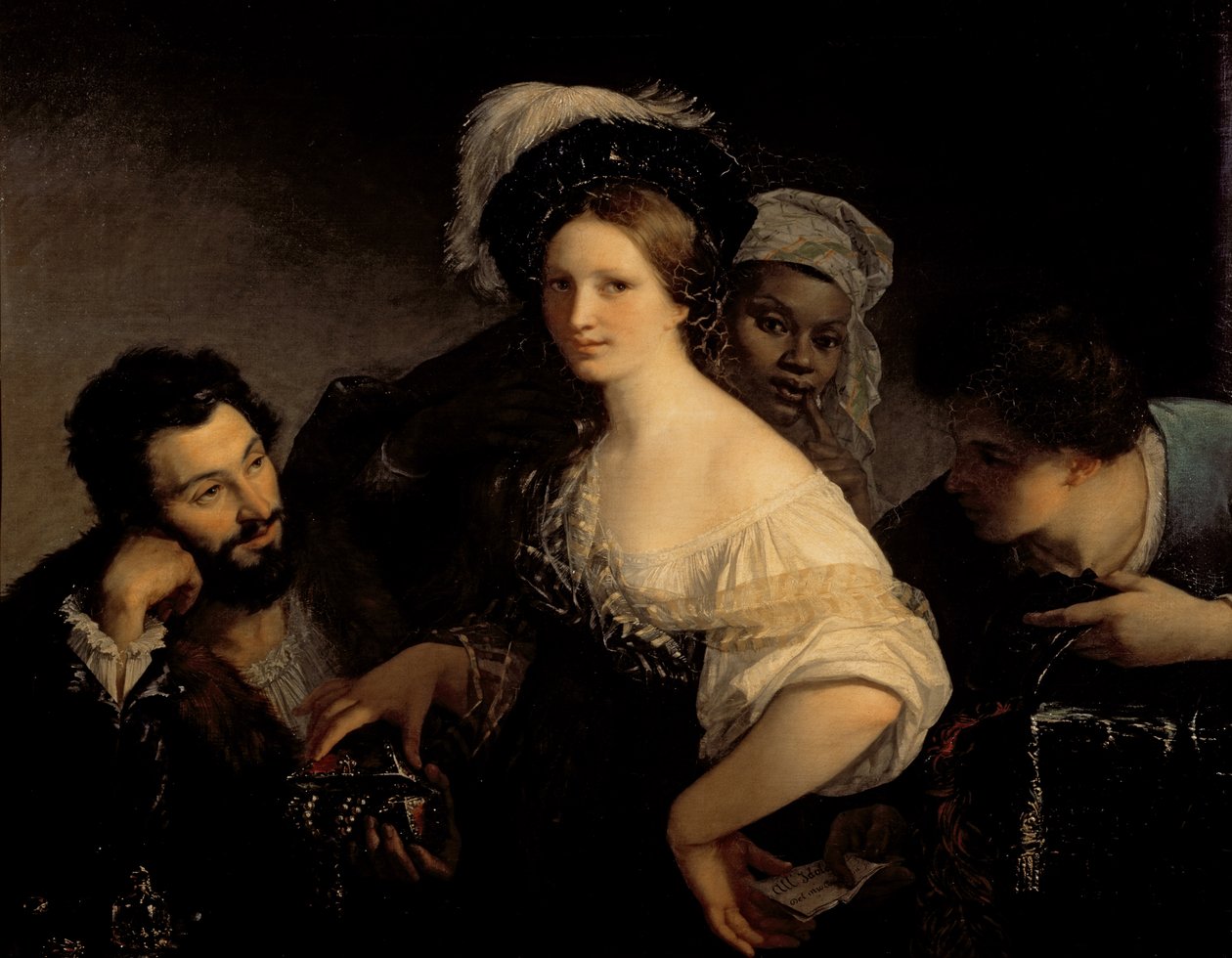 Den unge kurtisane, 1821 af Alexandre Francois Xavier Sigalon