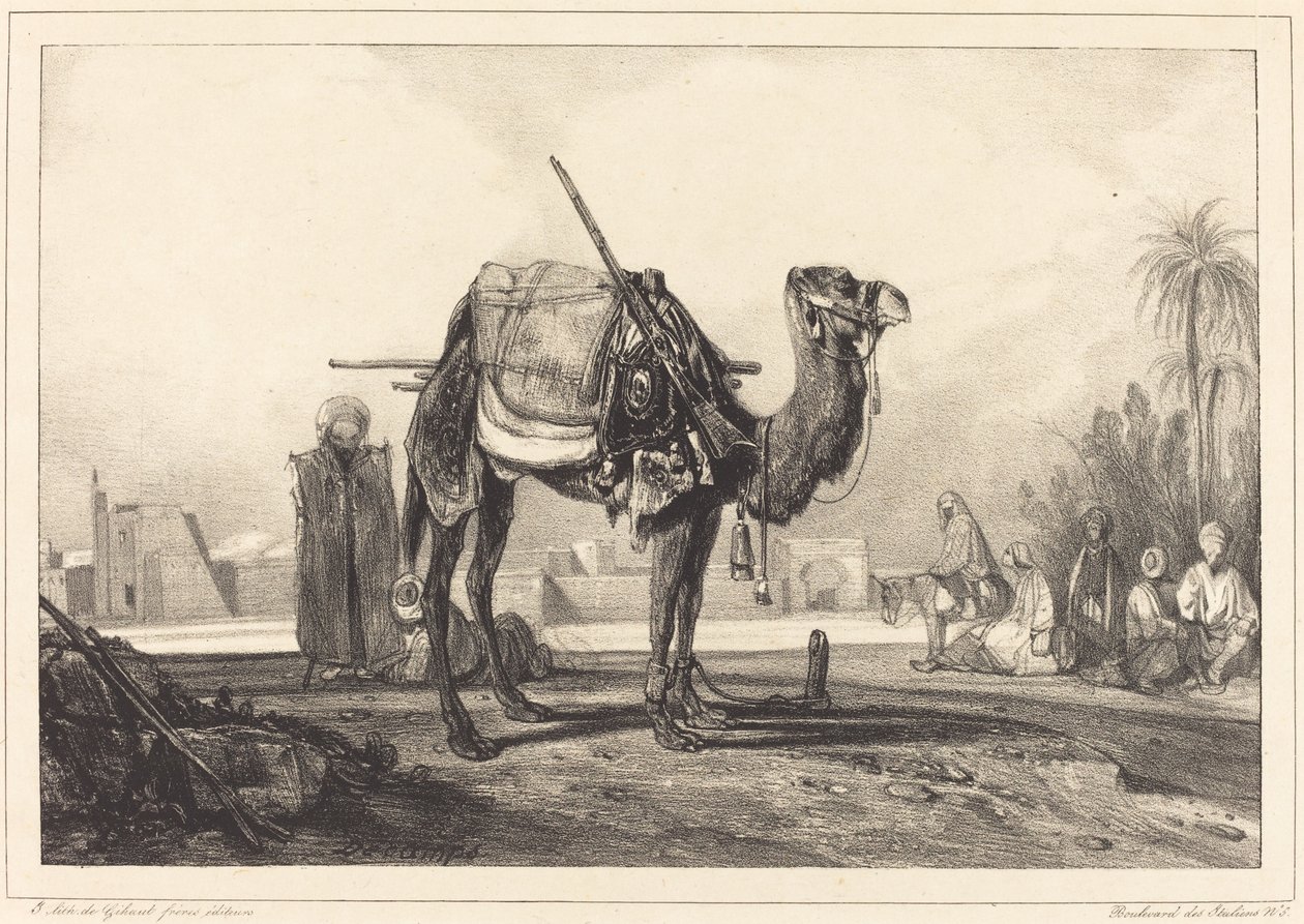 Kamel og arabere af Alexandre Gabriel Decamps