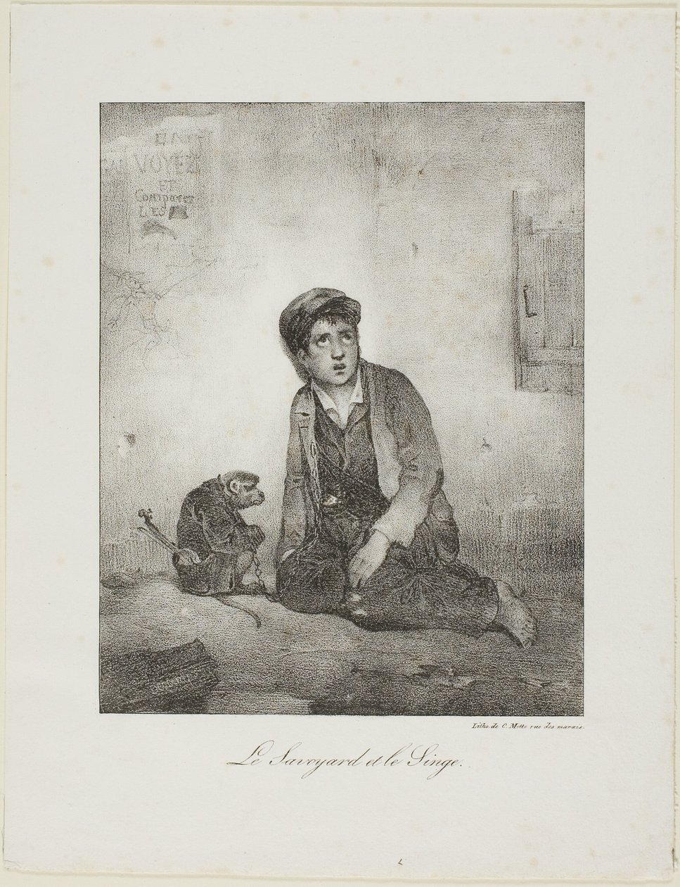 Savoyarden og Aben af Alexandre Gabriel Decamps