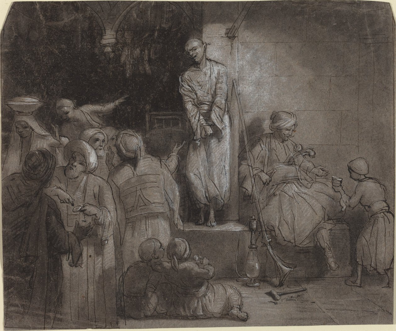 Slavemarkedet [recto] af Alexandre Gabriel Decamps