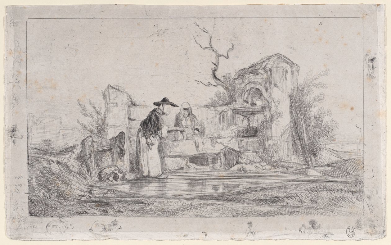 Vaskekonerne, 1833-38. af Alexandre Gabriel Decamps
