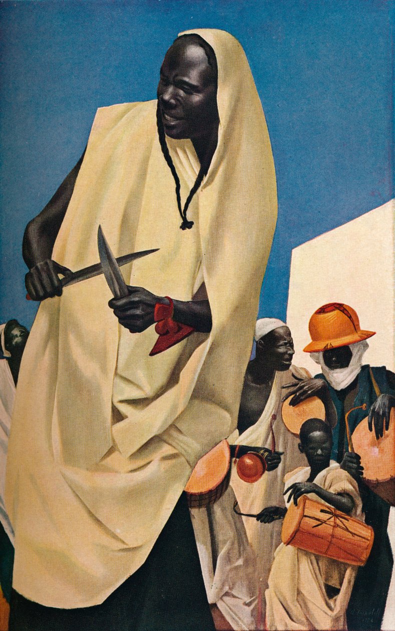 Kuli-Kuta-dansen, Niamey, 1926 af Alexandre Jacovleff