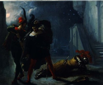 Valentins død (olie på lærred) af Alexandre Marie Colin