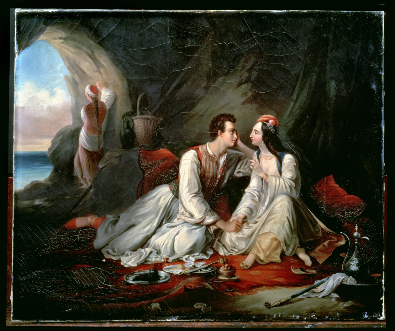 Don Juan og Haidee, ca. 1833 af Alexandre Marie Colin