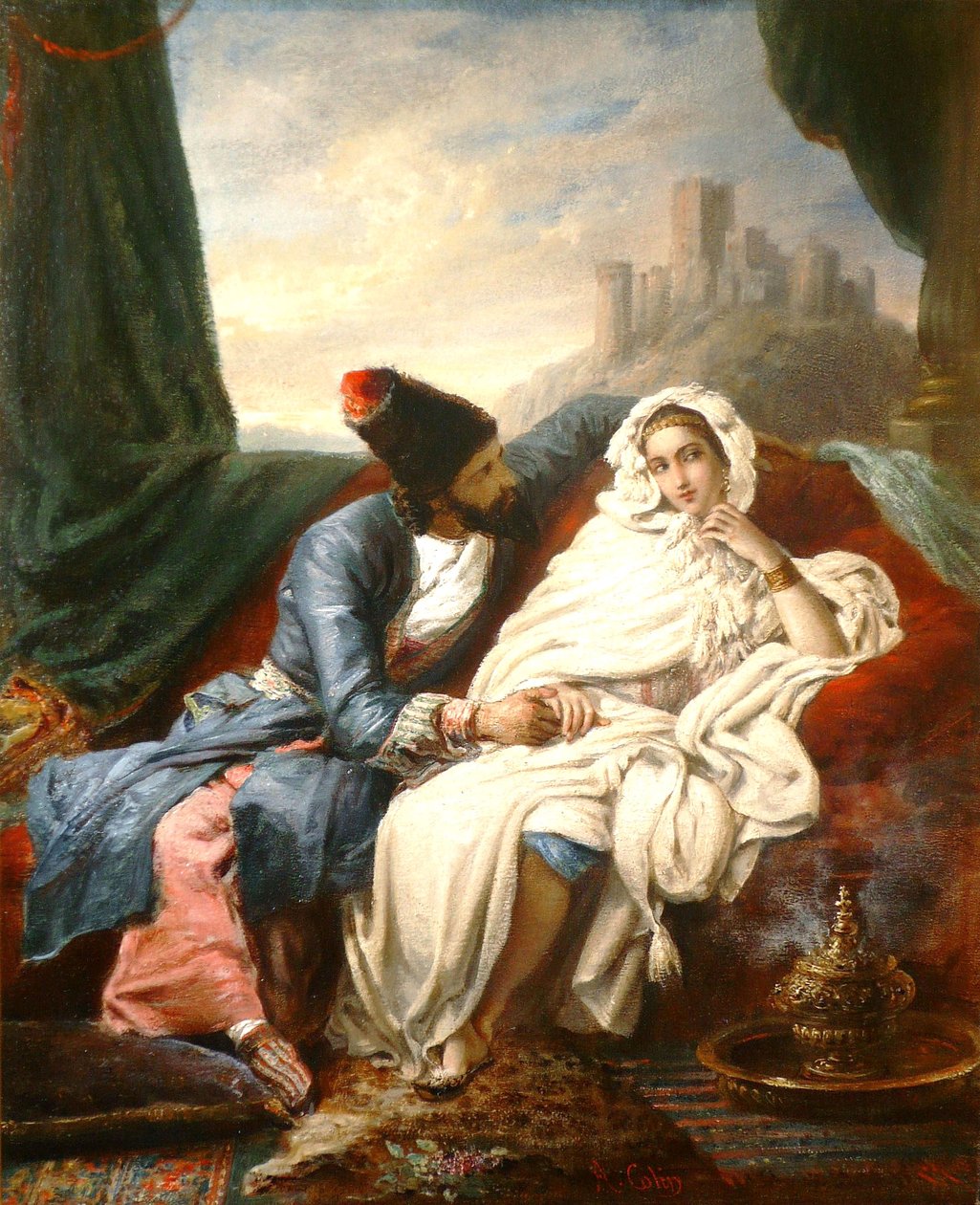 Orientalsk dame af Alexandre Marie Colin