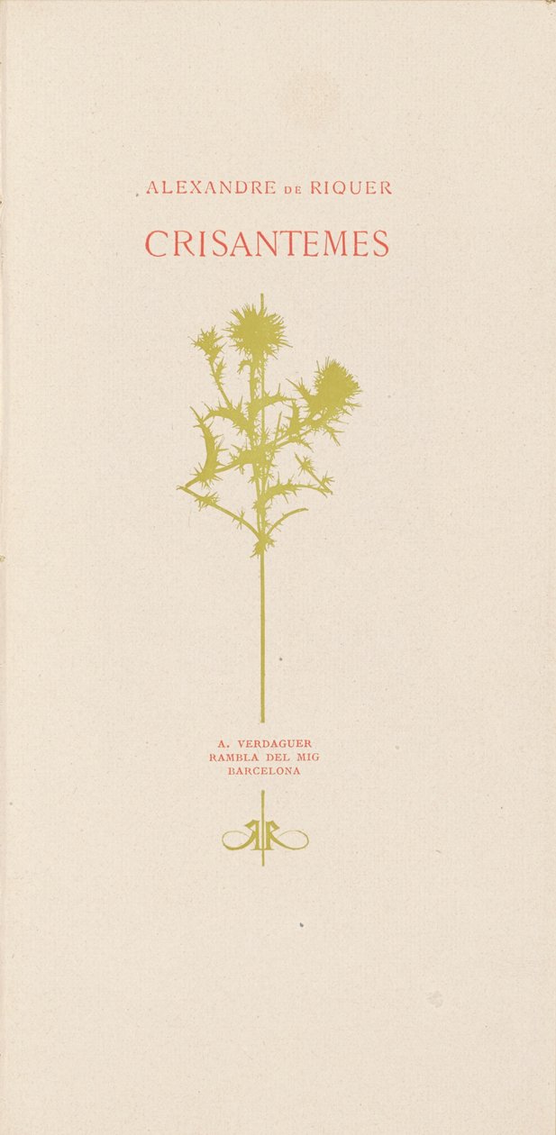 Crisantemes (krysantemum) af Alexandre de Riquer