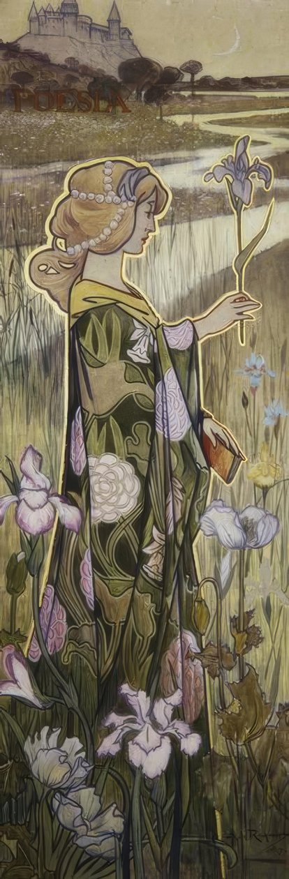 Poesi. Óleo. af Alexandre de Riquer