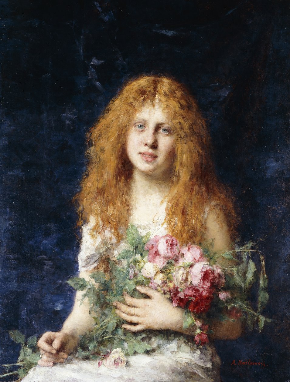 En smuk rose, af Alexei Alexevich Harlamoff