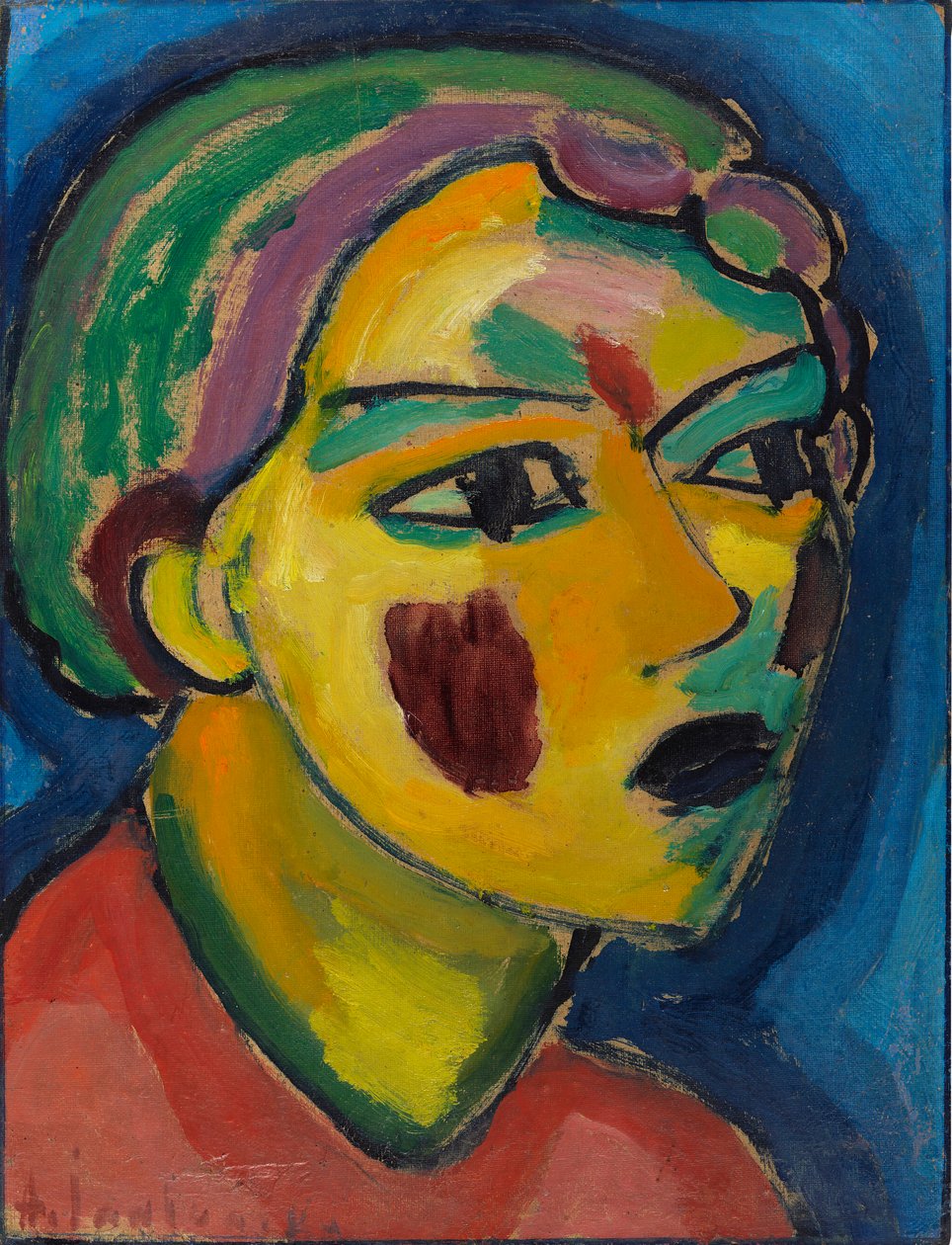 Poet Mystical Head, 1917. af Alexei Javlensky von