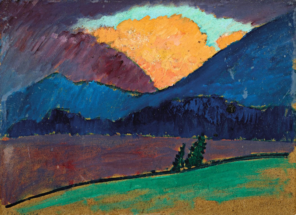 Sommeraften i Murnau, 1908-1909. af Alexei Javlensky von