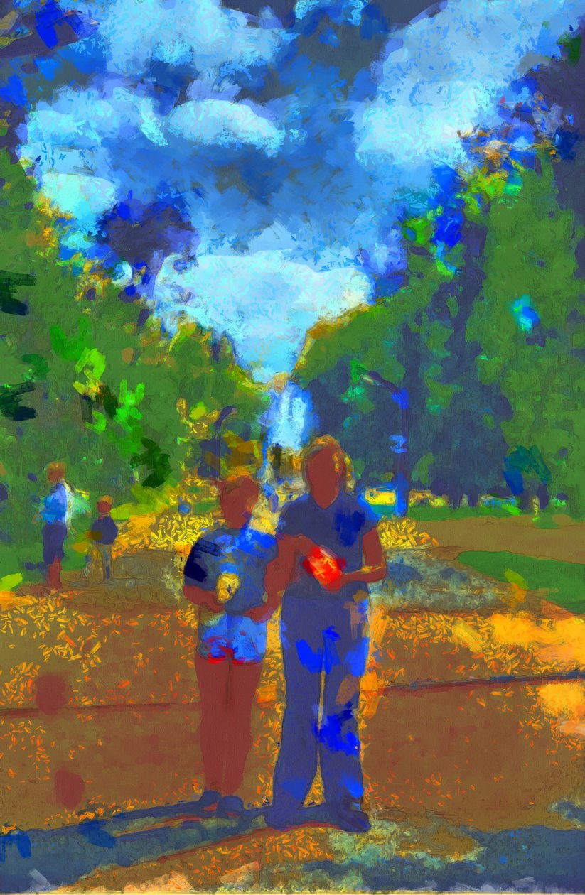 Strangers on the alley,2020,(blandede medier) af Alexei Makhov