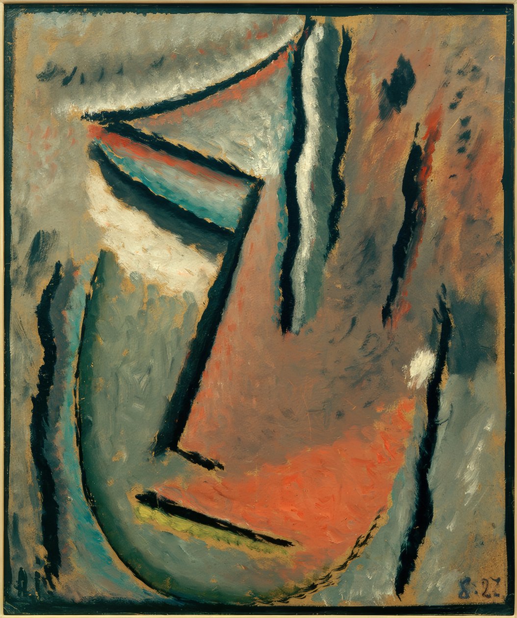 Abstrakt hoved: Stumme smerter af Alexej von Jawlensky