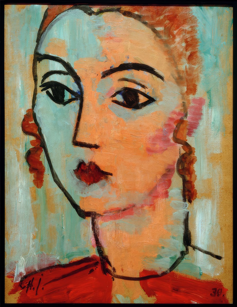 Portræt af Lisa Kümmel af Alexej von Jawlensky