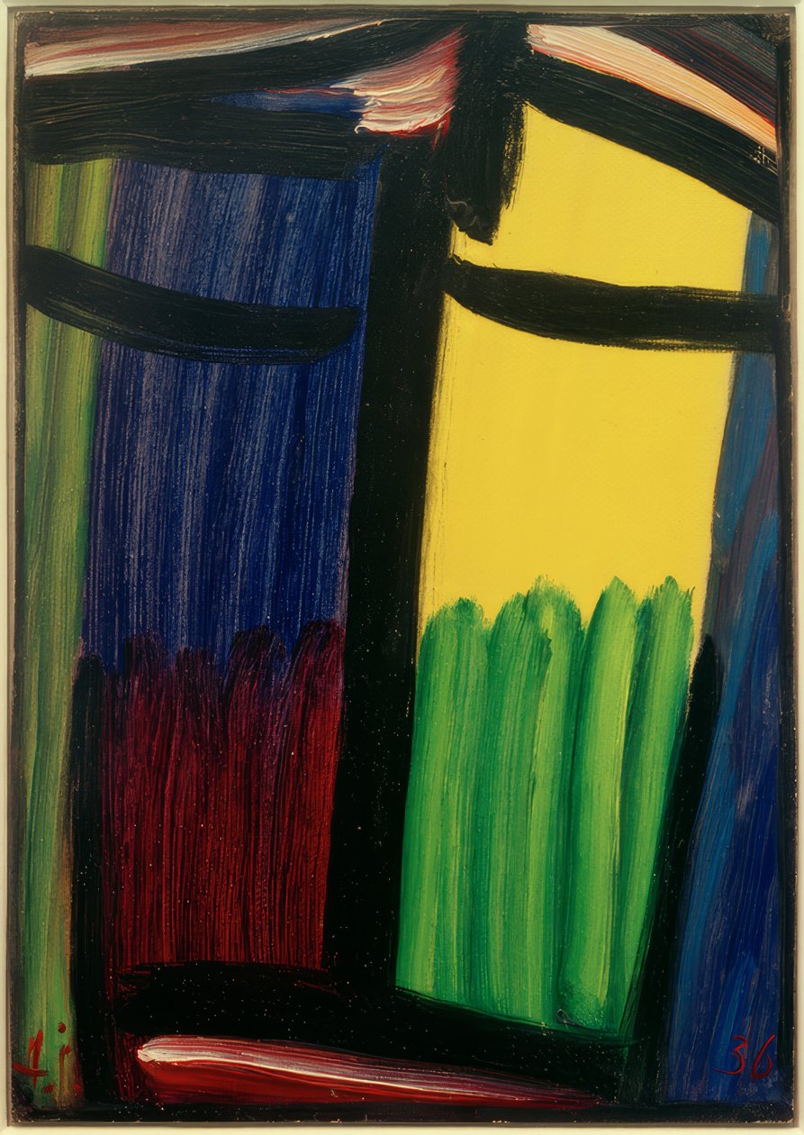 Stor meditation: Johannes Døberen, 1936 af Alexej von Jawlensky