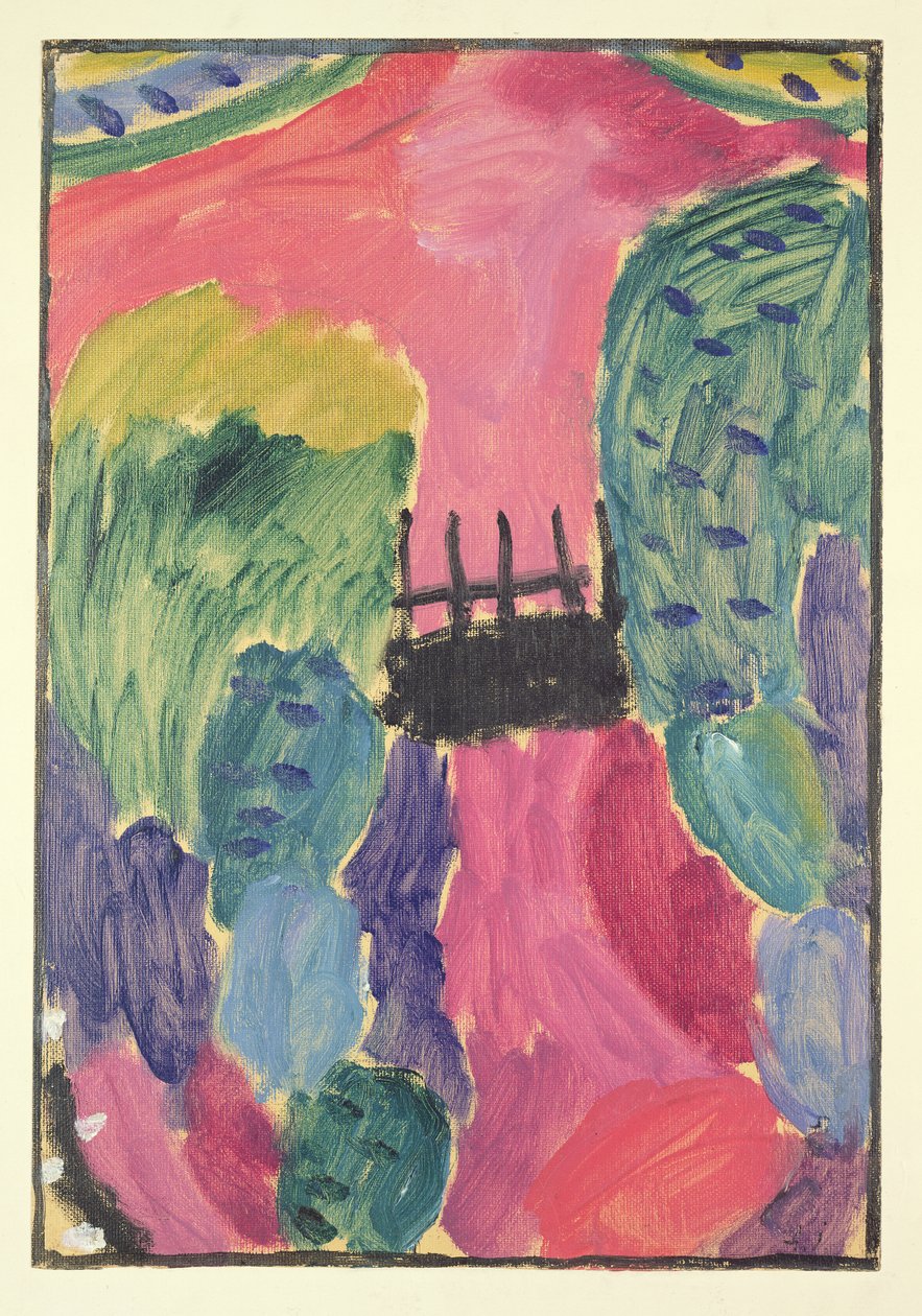 Den røde vej, 1915 af Alexej von Jawlensky