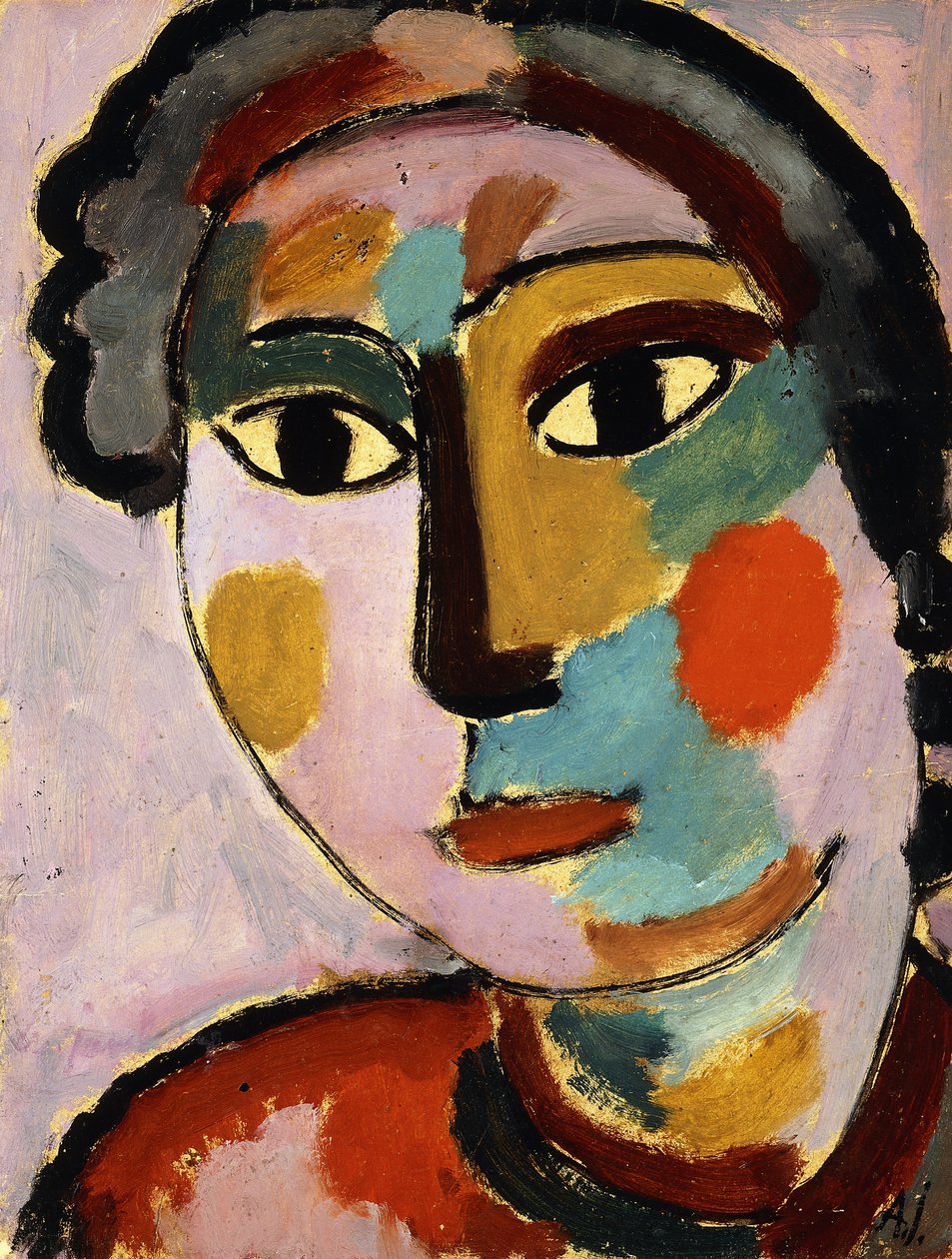 hoveder; Overhoved, ca. 1916 af Alexej von Jawlensky