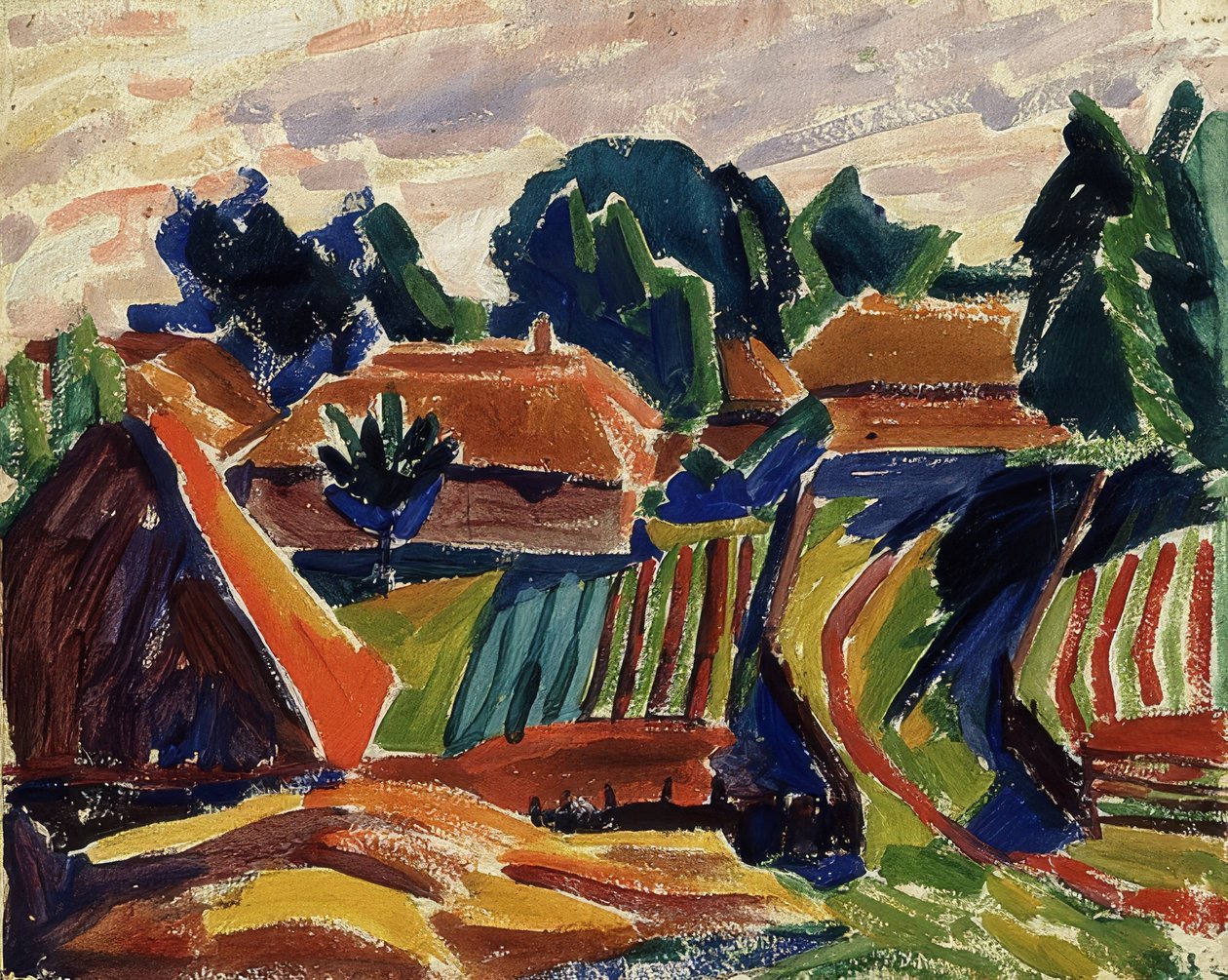 Landskab. 1908-12 af Alexej von Jawlensky