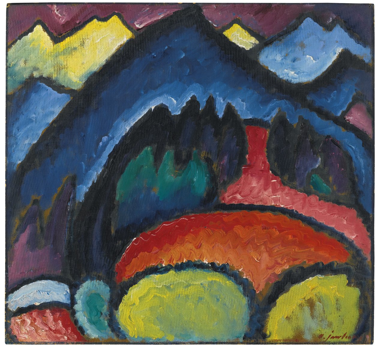 Oberstdorf-bjergene, 1912 af Alexej von Jawlensky