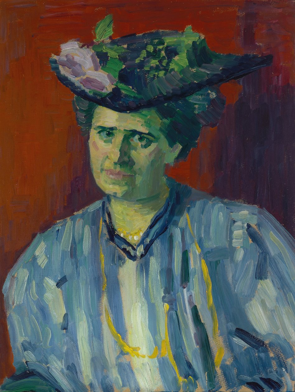 Portræt af Hedwig Kubin af Alexej von Jawlensky
