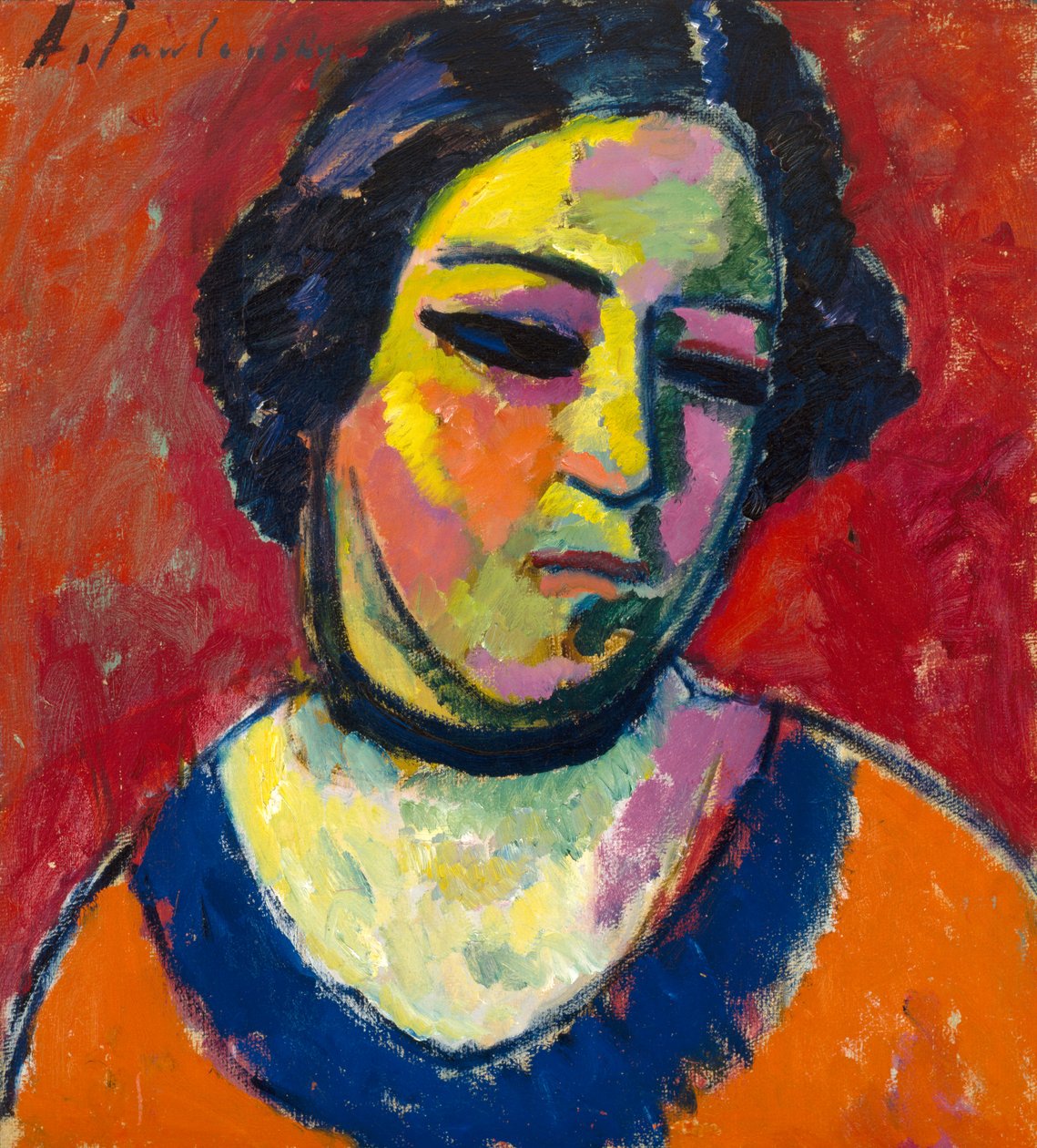 Portræt af en kvinde, 1912 af Alexej von Jawlensky