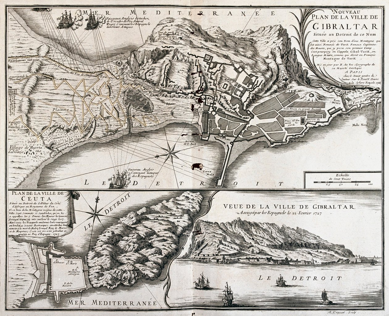 Gibilterra og Ceuta, Spanien - af A af Alexis Hubert Jaillot