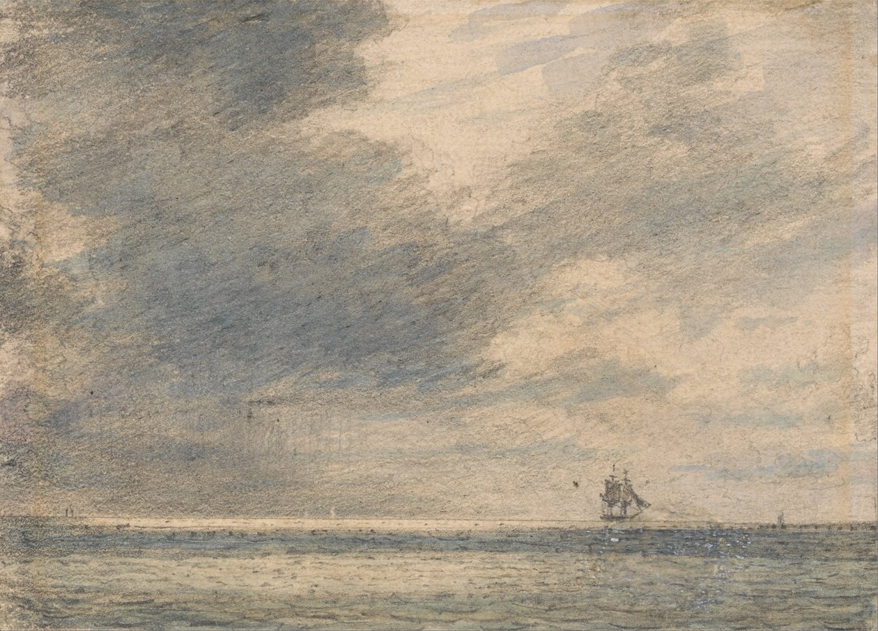 Aften på havet af Alfred Abram Constable
