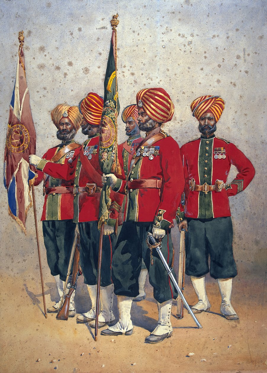 Soldater fra den 15. Ludhiana Sikhs, illustration til 