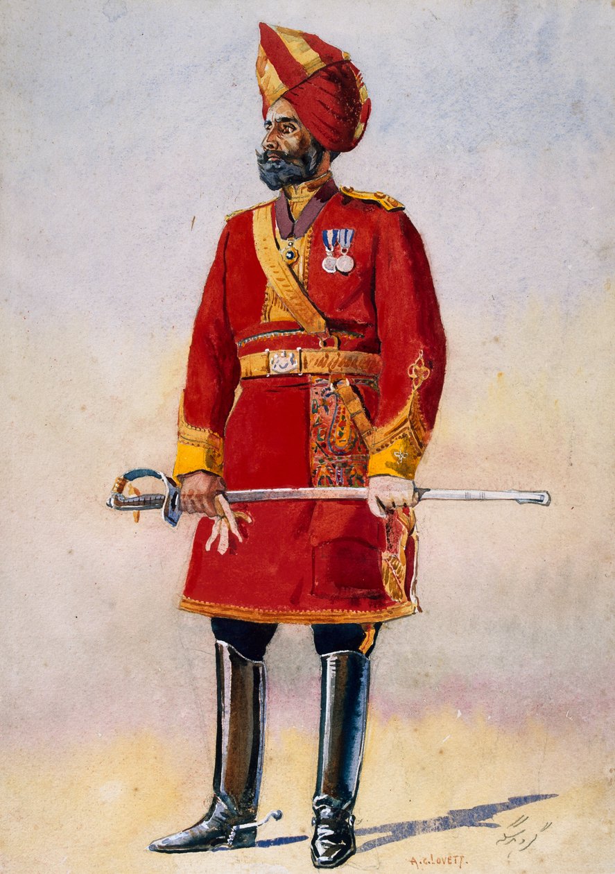 Kommandanten for Bharatpur-infanteriet, illustration til 
