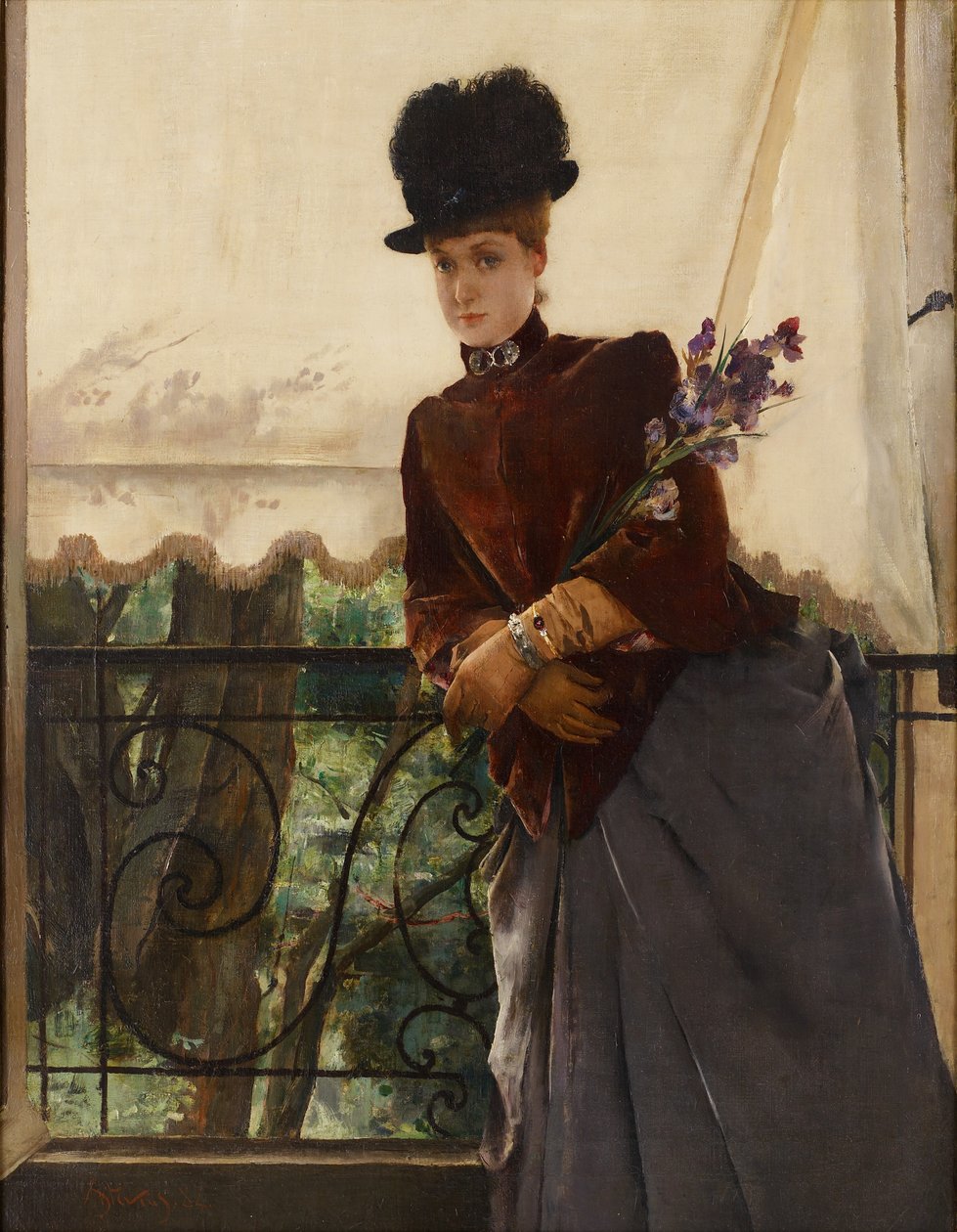 Portræt af Mademoiselle Dubois, 1884 af Alfred Emile Stevens