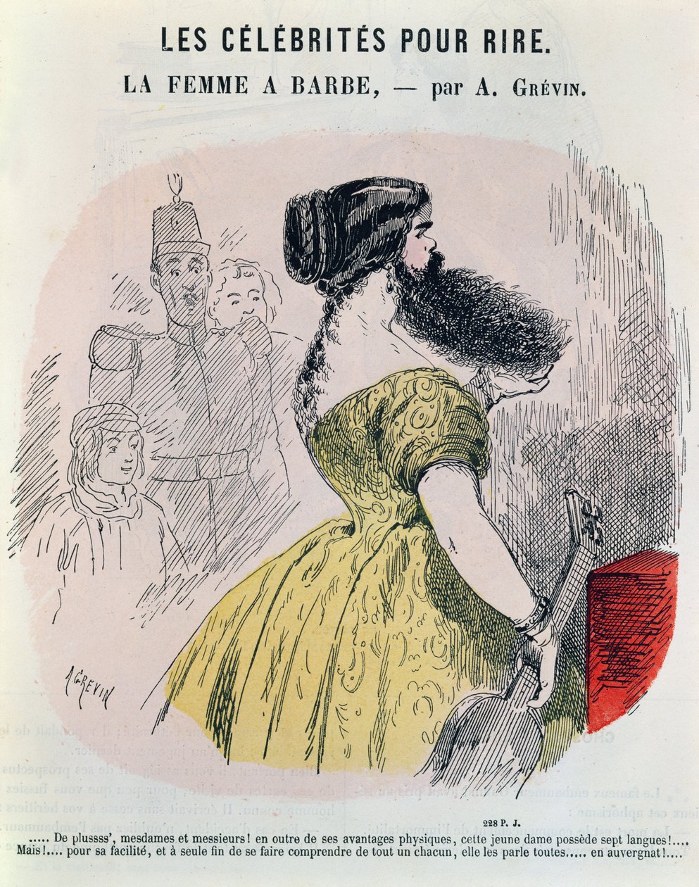 En skægget dame, ca. 1860 af Alfred Grevin