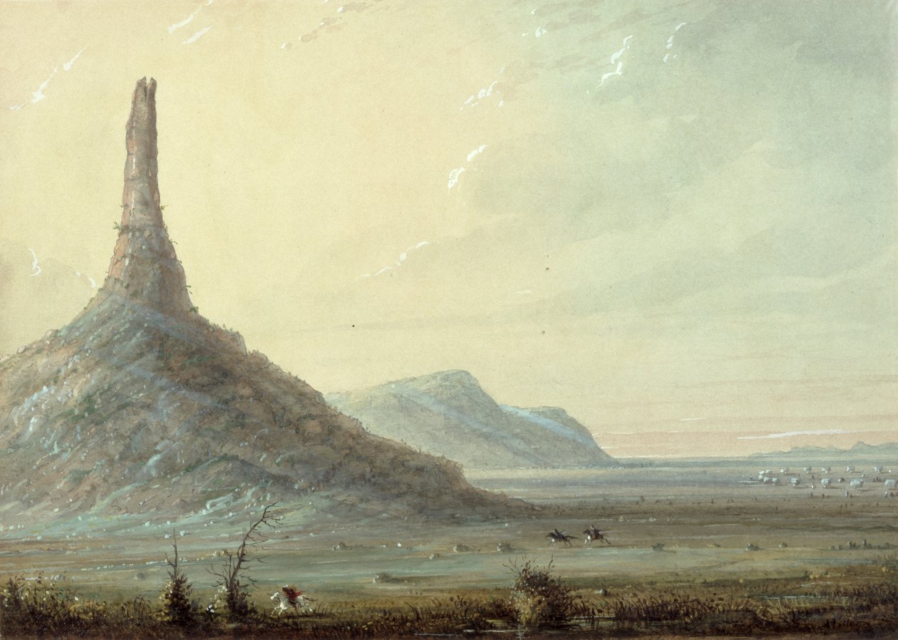 Skorstensklippe, 1837 af Alfred Jacob Miller